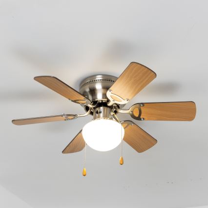 ZEVENTI - Ventilatore da soffitto GALDANA 1xE27/60W/230V marrone/beige