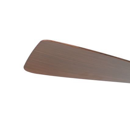 ZEVENTI - Ventilatore da soffitto dimmerabile a LED AERYS LED/24W/230V 3000/4000/6000K Wi-Fi Tuya nero/noce + telecomando