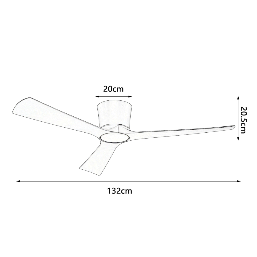 ZEVENTI - Ventilatore da soffitto LED dimmerabile AUREX LED/24W/230V 3000/4000/6000K Wi-Fi Tuya nero + telecomando