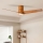 ZEVENTI - Ventilatore da soffitto LED BARROSA LED/18W/230V 3000/4000/6000K Wi-Fi Tuya marrone + telecomando
