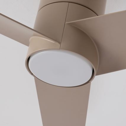 ZEVENTI - Ventilatore da soffitto LED BARROSA LED/18W/230V 3000/4000/6000K Wi-Fi Tuya beige + telecomando