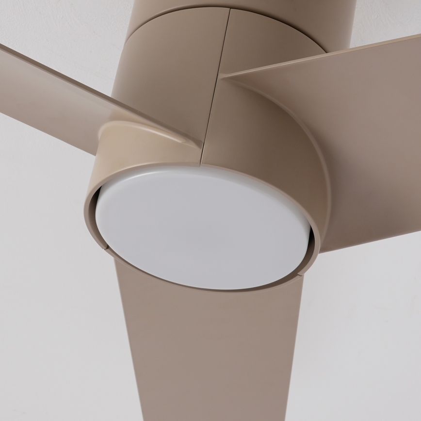 ZEVENTI - Ventilatore da soffitto LED BARROSA LED/18W/230V 3000/4000/6000K Wi-Fi Tuya beige + telecomando