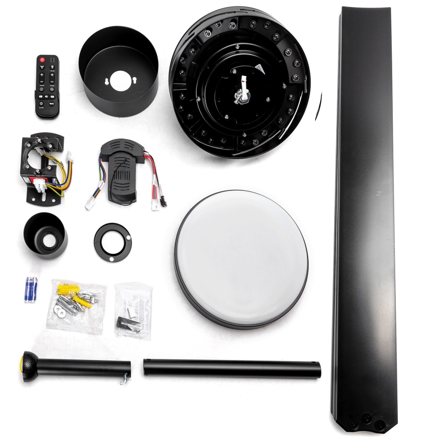 ZEVENTI - Ventilatore da soffitto dimmerabile WALKIKI LED/24W/230V 2700-6500K 165 cm nero + telecomando