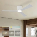 ZEVENTI - Ventilatore da soffitto LED dimmerabile AUREX LED/24W/230V 3000/4000/6000K Wi-Fi Tuya bianco + telecomando