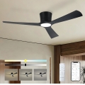 ZEVENTI - Ventilatore da soffitto LED dimmerabile AUREX LED/24W/230V 3000/4000/6000K Wi-Fi Tuya nero + telecomando