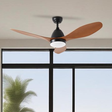 ZEVENTI - Ventilatore da soffitto LED MURO LED/18W/230V 3000-6000K Wi-Fi Tuya nero + telecomando