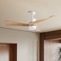 ZEVENTI - Ventilatore da soffitto LED NATURITO LED/18W/230V 3000-6000K Wi-Fi Tuya bianco/rovere + telecomando
