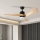 ZEVENTI - Ventilatore da soffitto LED NATURITO LED/18W/230V 3000-6000K Wi-Fi Tuya nero/rovere + telecomando