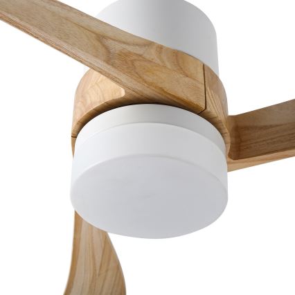 ZEVENTI - Ventilatore da soffitto LED NATURITO LED/18W/230V 3000/4000/6000K Wi-Fi Tuya bianco/rovere + telecomando