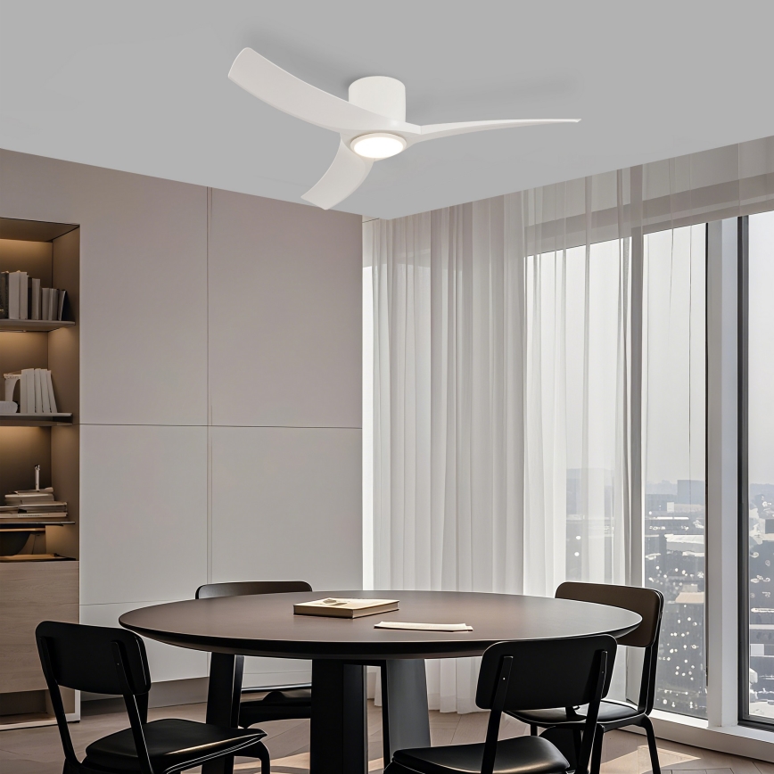 ZEVENTI - Ventilatore da soffitto dimmerabile a LED ORBITO LED/24W/230V 3000/4000/6000K Wi-Fi Tuya bianco + telecomando