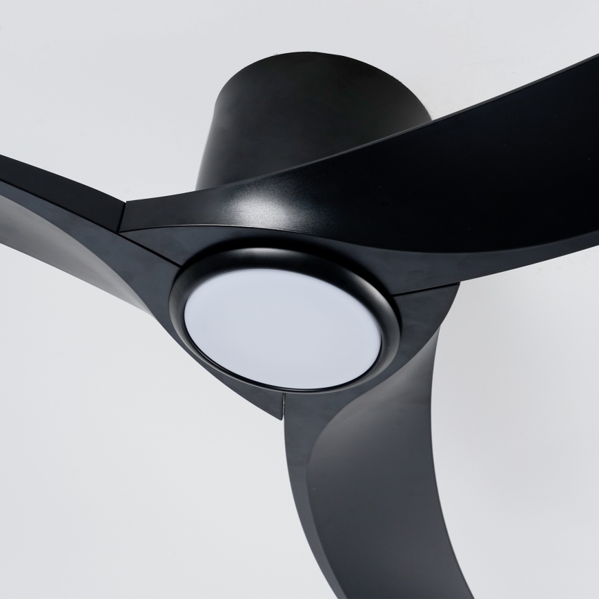 ZEVENTI - Ventilatore da soffitto LED dimmerabile ORBITO LED/24W/230V 3000/4000/6000K Wi-Fi Tuya nero + telecomando