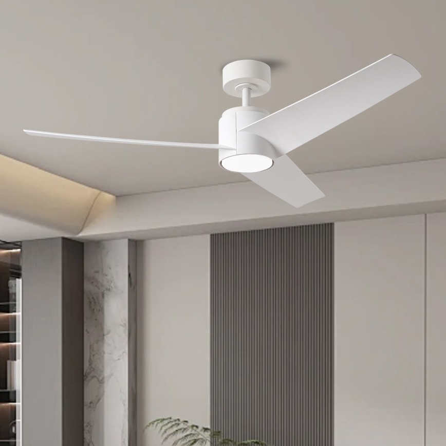 ZEVENTI - Ventilatore da soffitto LED ORVIETO LED/18W/230V 3000/4000/6000K Wi-Fi Tuya bianco + telecomando