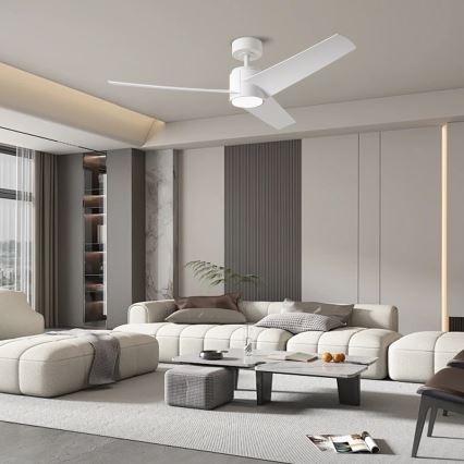 ZEVENTI - Ventilatore da soffitto LED ORVIETO LED/18W/230V 3000-6000K Wi-Fi Tuya bianco + telecomando