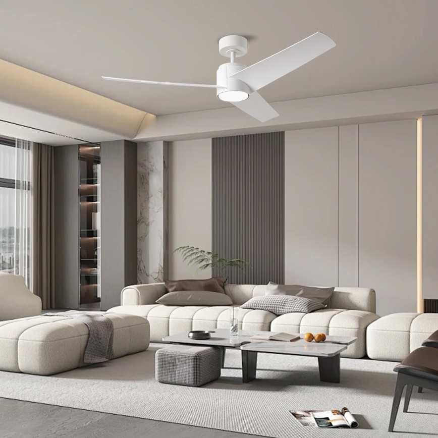 ZEVENTI - Ventilatore da soffitto LED ORVIETO LED/18W/230V 3000-6000K Wi-Fi Tuya bianco + telecomando