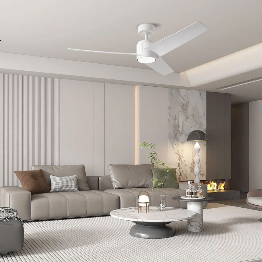 ZEVENTI - Ventilatore da soffitto LED ORVIETO LED/18W/230V 3000-6000K Wi-Fi Tuya bianco + telecomando