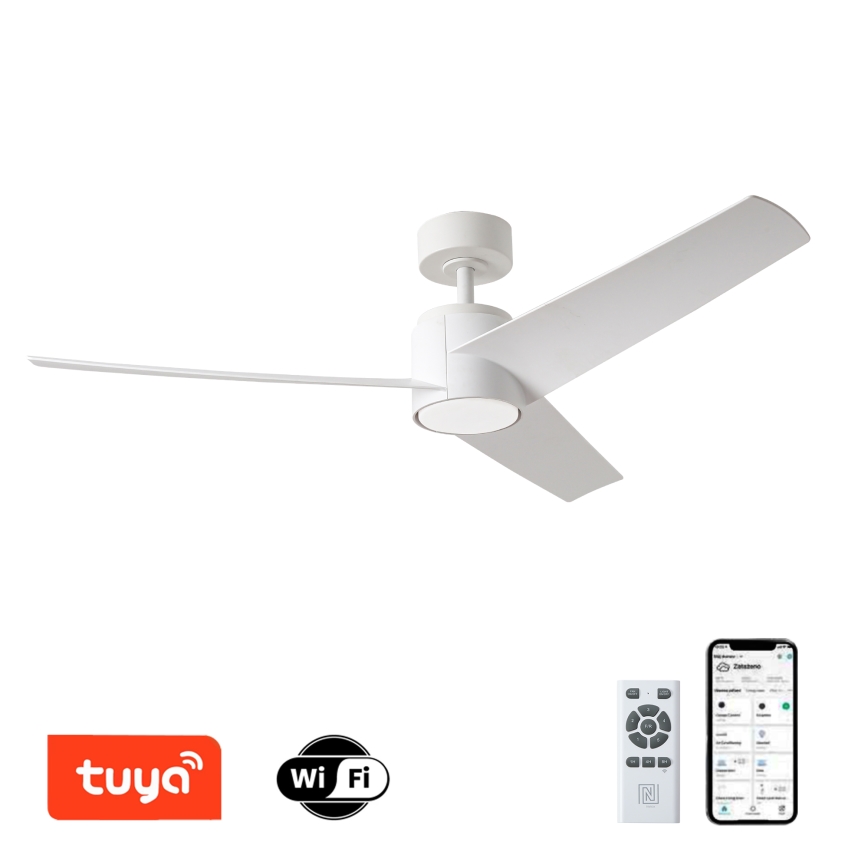 ZEVENTI - Ventilatore da soffitto LED ORVIETO LED/18W/230V 3000/4000/6000K Wi-Fi Tuya bianco + telecomando