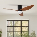 ZEVENTI - Ventilatore da soffitto LED PADUA LED/18W/230V 3000-6000K Wi-Fi Tuya nero/marrone + telecomando