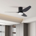 ZEVENTI - Ventilatore da soffitto LED PADUA LED/18W/230V 3000-6000K Wi-Fi Tuya nero + telecomando
