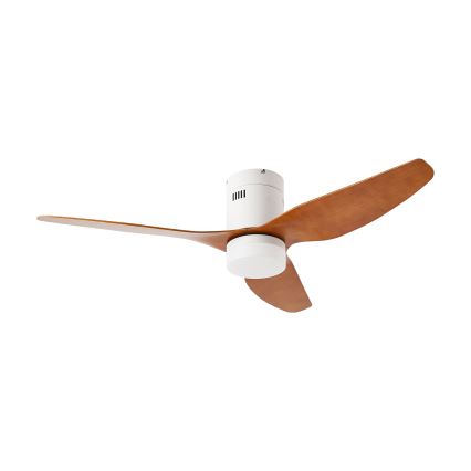 ZEVENTI - Ventilatore da soffitto LED PADUA LED/18W/230V 3000/4000/6000K Wi-Fi Tuya bianco/marrone + telecomando