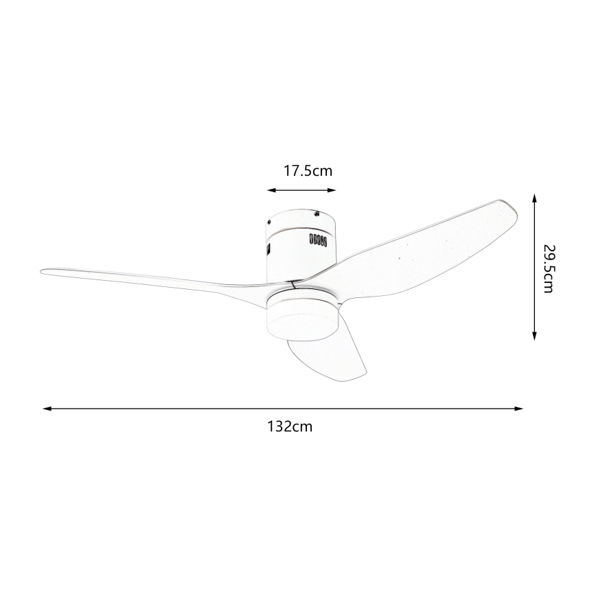 ZEVENTI - Ventilatore da soffitto LED PADUA LED/18W/230V 3000/4000/6000K Wi-Fi Tuya nero + telecomando