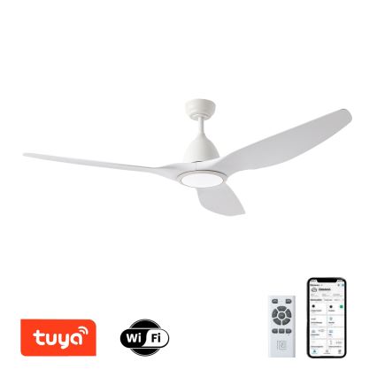 ZEVENTI - Ventilatore da soffitto LED URBINO LED/20W/230V 3000/4000/6000K Wi-Fi Tuya bianco + telecomando