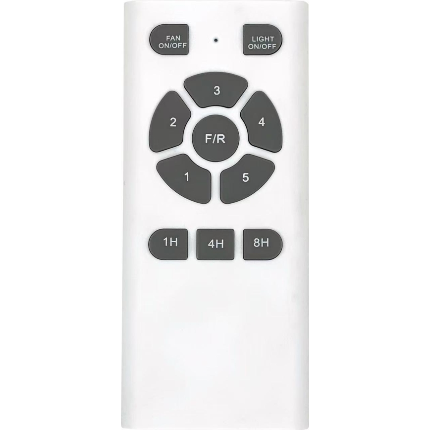 ZEVENTI - Ventilatore da soffitto LIONI Wi-Fi Tuya cromo opaco/quercia + telecomando
