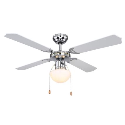 ZEVENTI - Ventilatore da soffitto NAVAGIO 1xE27/60W/230V nero/bianco
