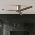 ZEVENTI - Ventilatore da soffitto SPELLO Wi-Fi Tuya cromo opaco/quercia + telecomando
