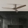 ZEVENTI - Ventilatore da soffitto SPELLO Wi-Fi Tuya cromo opaco/rovere + telecomando