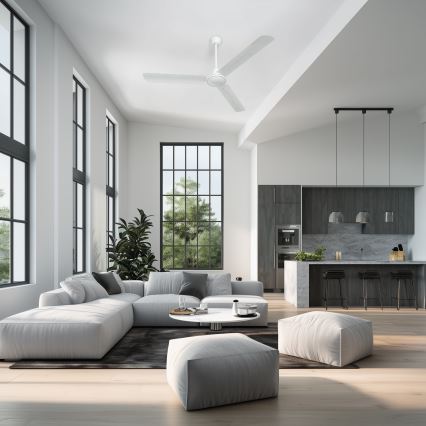 ZEVENTI - Ventilatore da soffitto TOFINO bianco