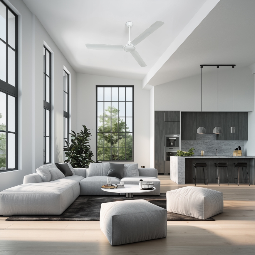 ZEVENTI - Ventilatore da soffitto TOFINO bianco