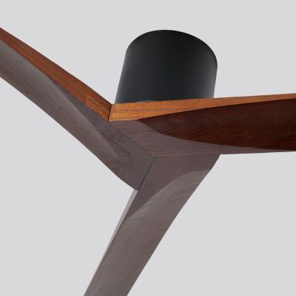 ZEVENTI - Ventilatore da soffitto VELLON Wi-Fi Tuya nero/noce + telecomando