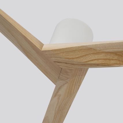 ZEVENTI - Ventilatore da soffitto VELLON Wi-Fi Tuya bianco/paulownia + telecomando