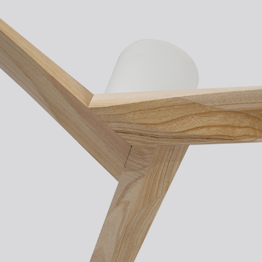 ZEVENTI - Ventilatore da soffitto VELLON Wi-Fi Tuya bianco/paulownia + telecomando