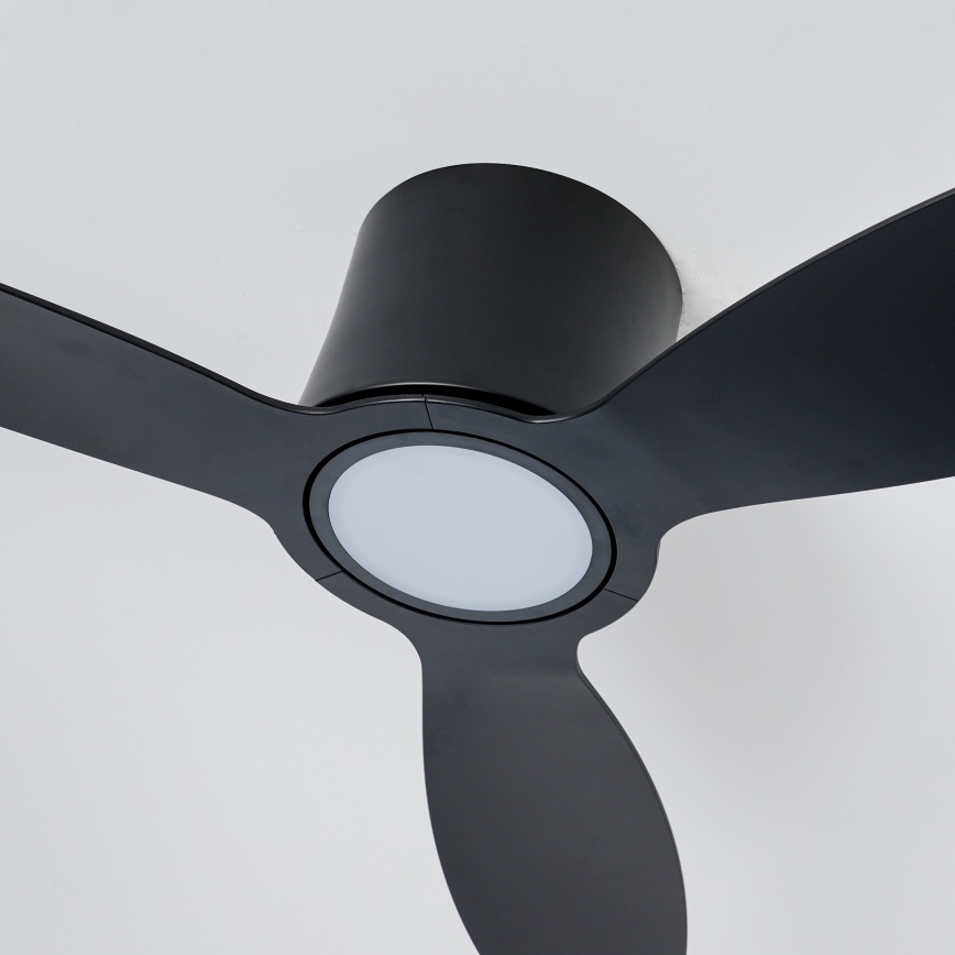 ZEVENTI - Ventilatore da soffitto LED dimmerabile VENTORA LED/24W/230V 3000/4000/6000K Wi-Fi Tuya nero + telecomando