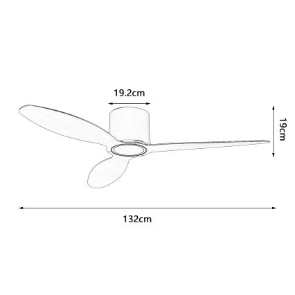 ZEVENTI - Ventilatore da soffitto LED dimmerabile VENTORA LED/24W/230V 3000/4000/6000K Wi-Fi Tuya nero + telecomando
