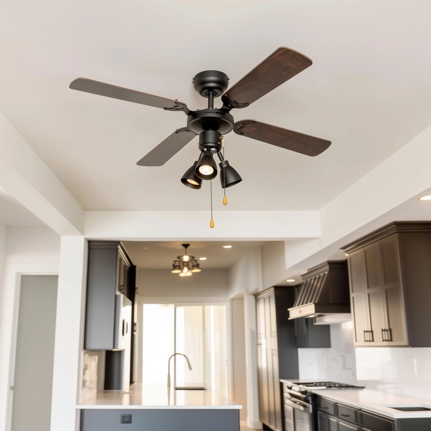 ZEVENTI - Ventilatore da soffitto ZURRIOLA 3xGU10/50W/230V