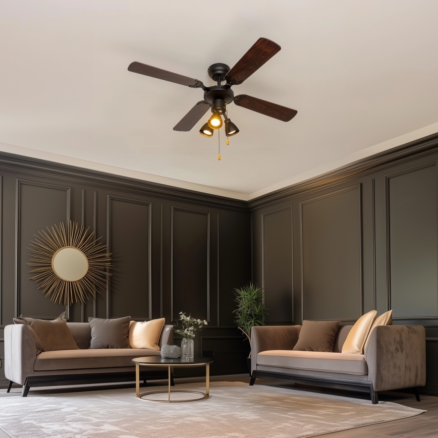 ZEVENTI - Ventilatore da soffitto ZURRIOLA 3xGU10/50W/230V