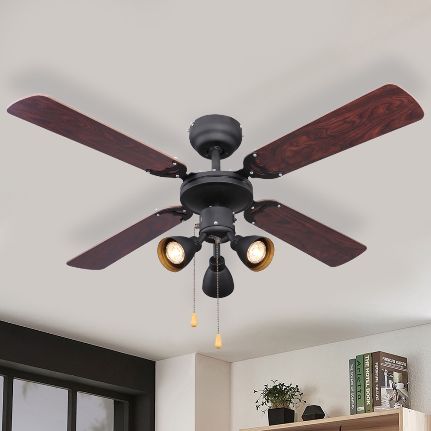 ZEVENTI - Ventilatore da soffitto ZURRIOLA 3xGU10/50W/230V