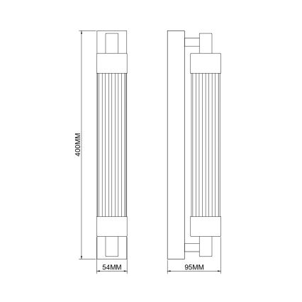 Zuma Line - Lampada da parete a LED 8W/230V nera