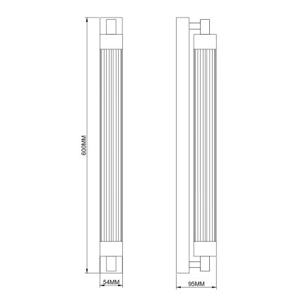 Zuma Line - Lampada da parete LED/14W/230V nera