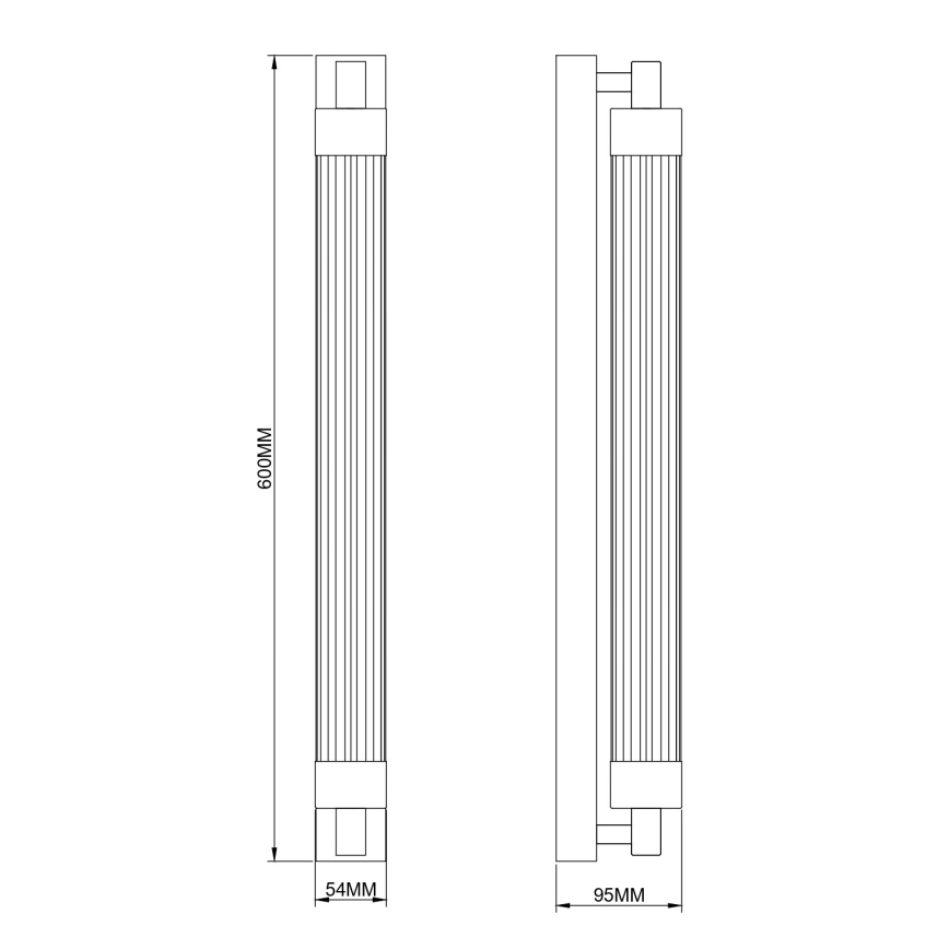 Zuma Line - Lampada da parete LED/14W/230V nera