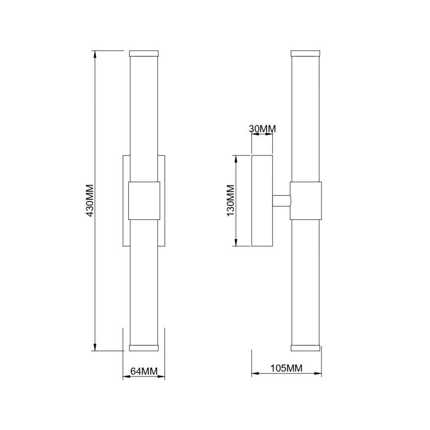 Zuma Line - Lampada da parete LED/8W/230V ottone