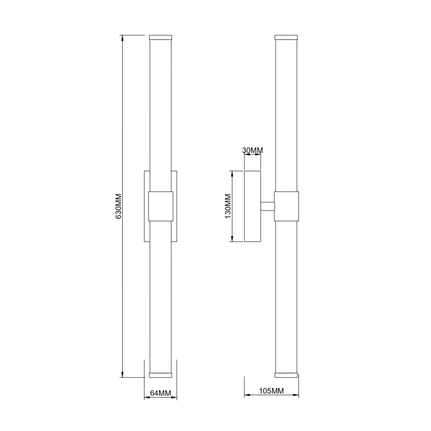 Zuma Line - Lampada da parete LED/12W/230V ottone