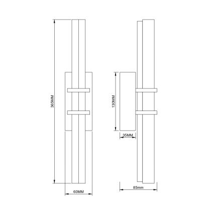Zuma Line - Lampada da parete LED/8W/230V dorata