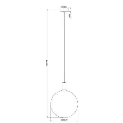 Zuma Line - Lampada a sospensione con cavo 1xE27/25W/230V Ø 30 cm oro/nero
