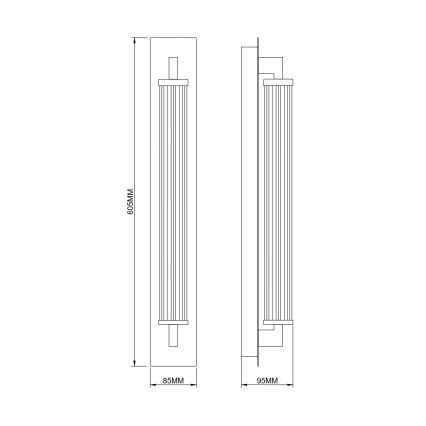 Zuma Line - Lampada da parete LED/13W/230V oro