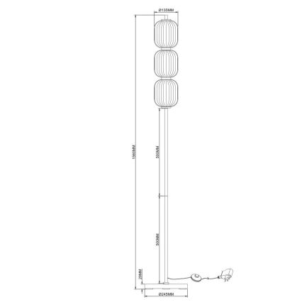 Zuma Line - LED Lampada da terra LED/20W/230V oro