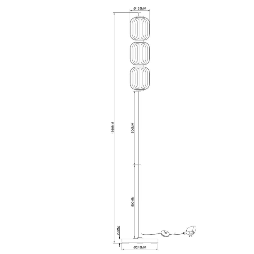 Zuma Line - LED Lampada da terra LED/20W/230V oro