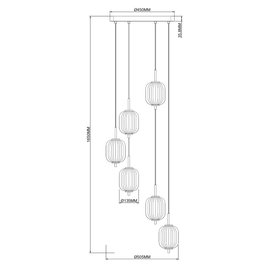 Zuma Line - Lampada LED a sospensione su cavo LED/34W/230V Ø 50,5 cm dorata